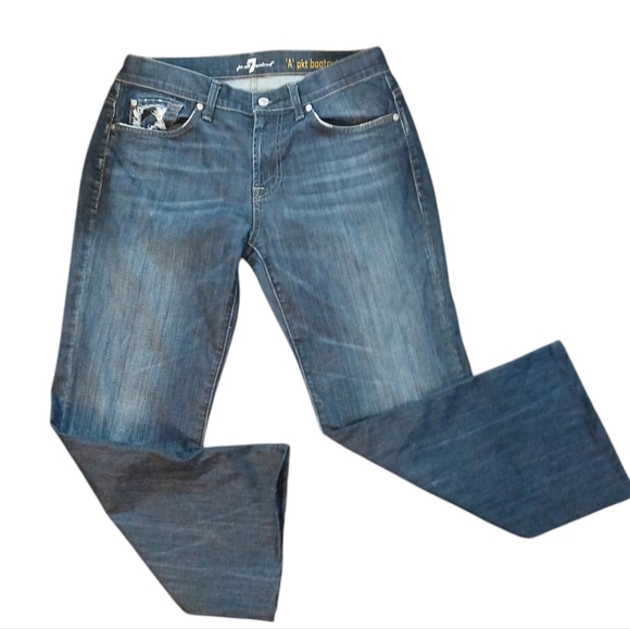 Seven for all mankind "A" Pkt Boot Cut Men's size 33 x 27 Denim Jeans - Picture 1 of 8